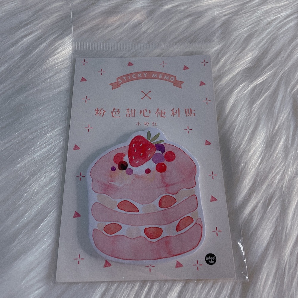 🧧SALE 3/$15 Brand New Cute Dessert Sticky Notes - Strawberry Shortcake